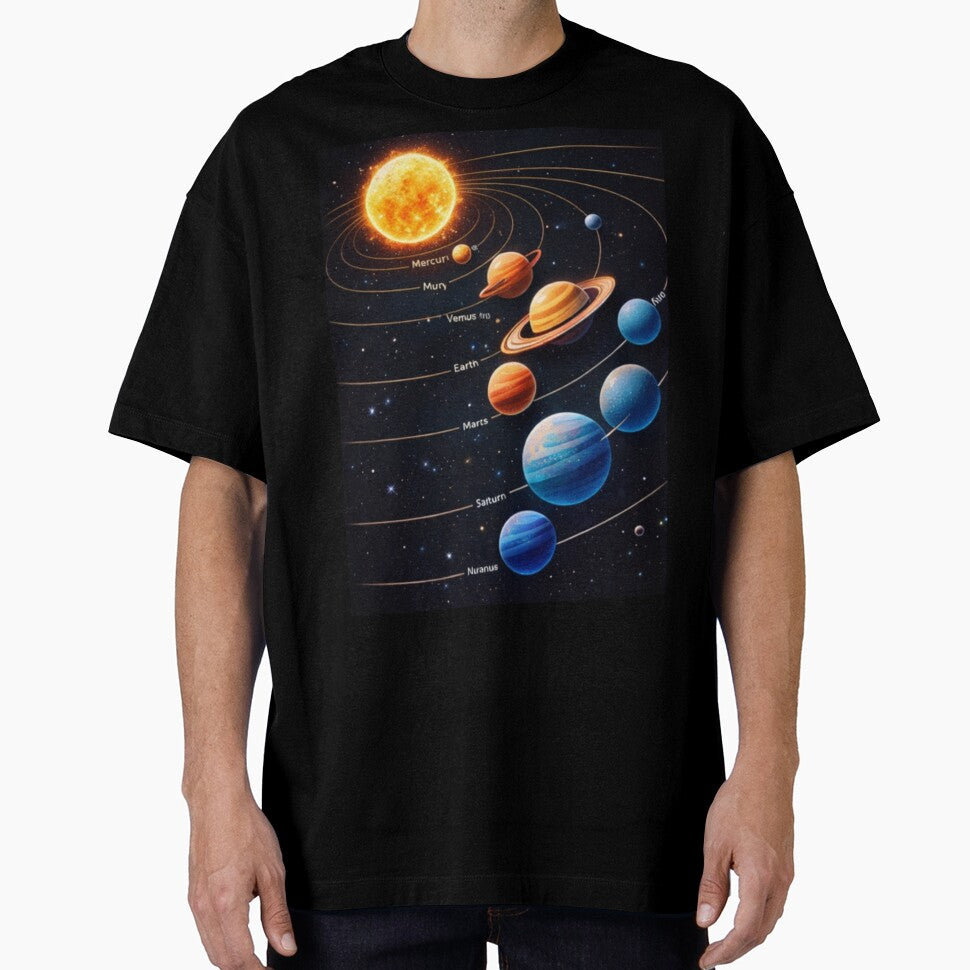 Solar System Minimal Space Art by Bizertart