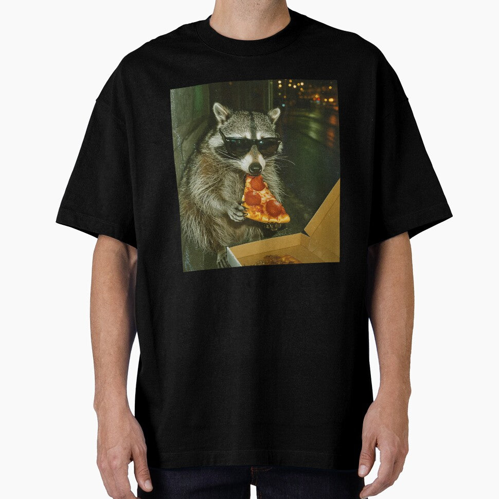 Raccoon Eating Pizza Vintage Meme by MelenebStore