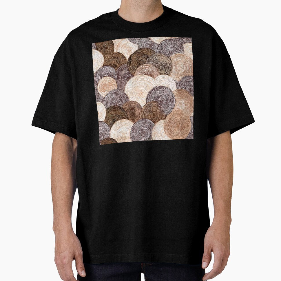 Boho Earthtones, Cream, And Cinnamon Latte Hues Abstract by DEC02