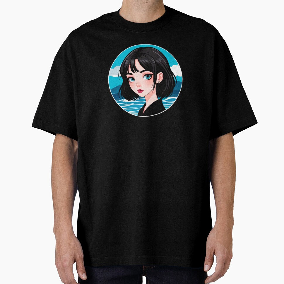 Black Hair Summer Goth Girl at the Ocean by MadnessEnvelope
