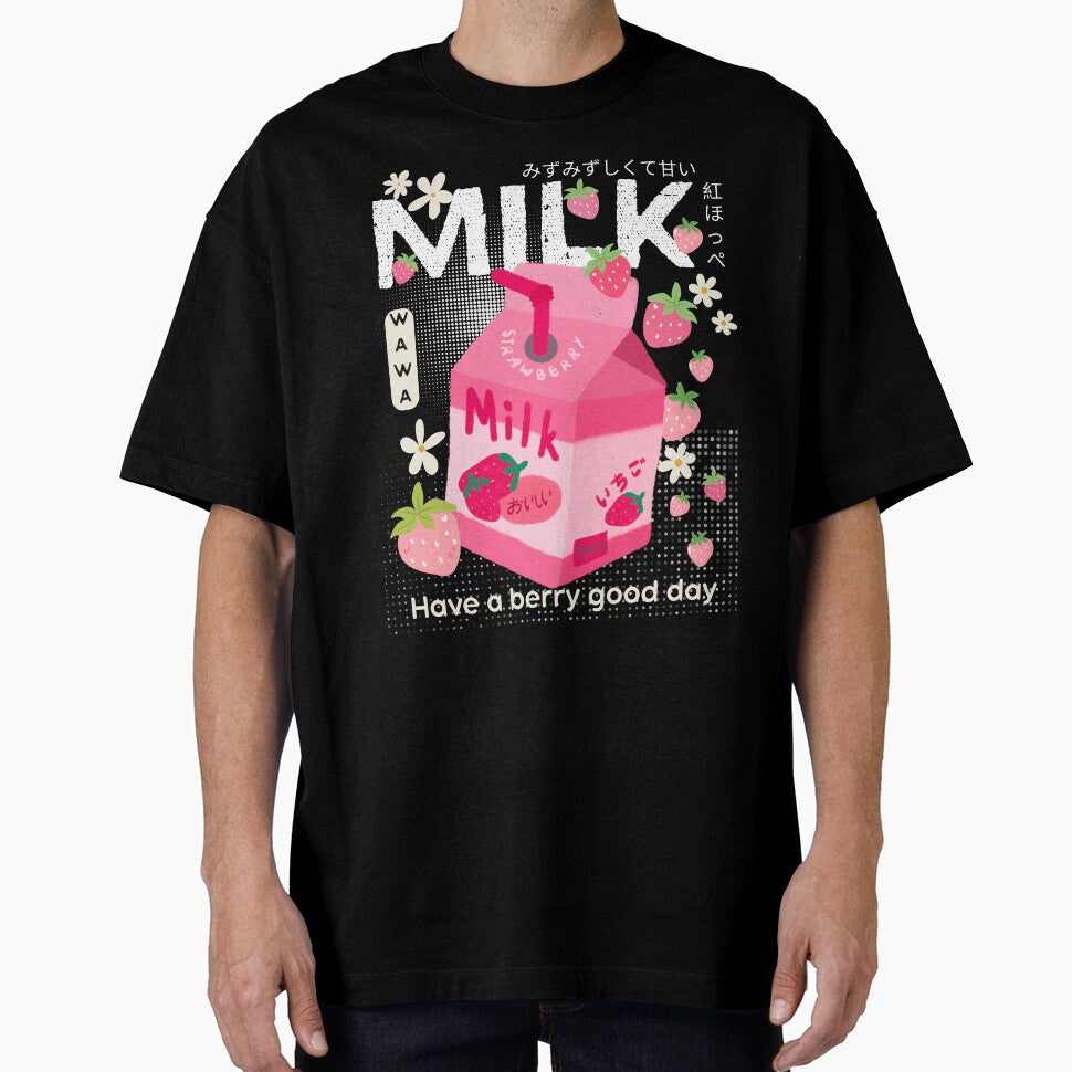 Strawberry milk kawaii by InkRiot Studios