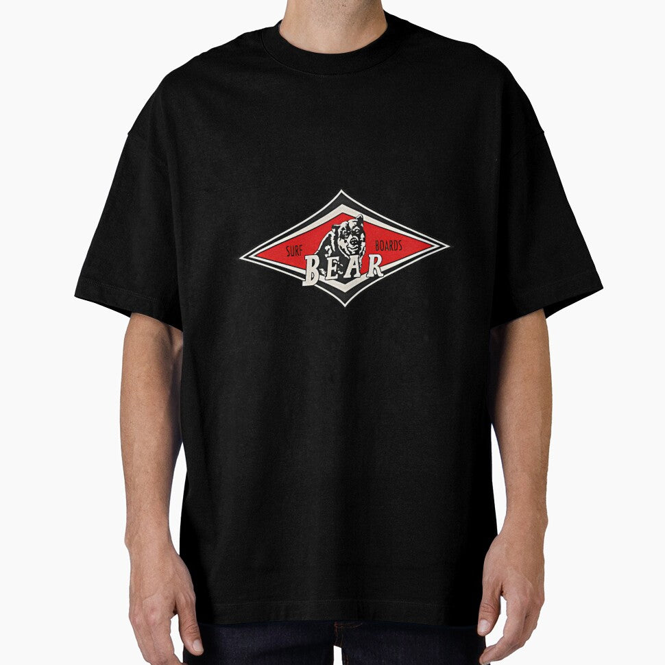 Vintage Surfing Bear Big Wednesday Cult Surfboard Red Surf Logo Diamond Retro by hiroseundeny