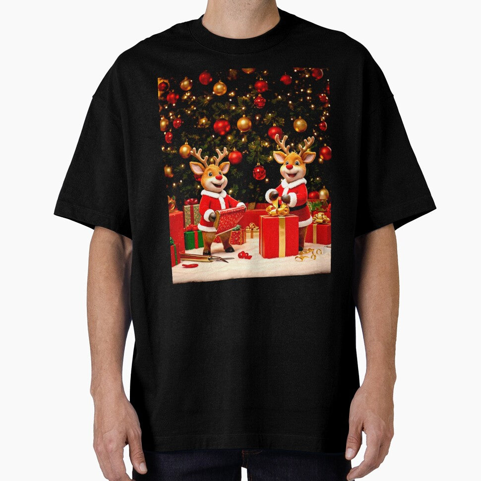 Happy Reindeers under Christmas Tree by MariaTheExpert