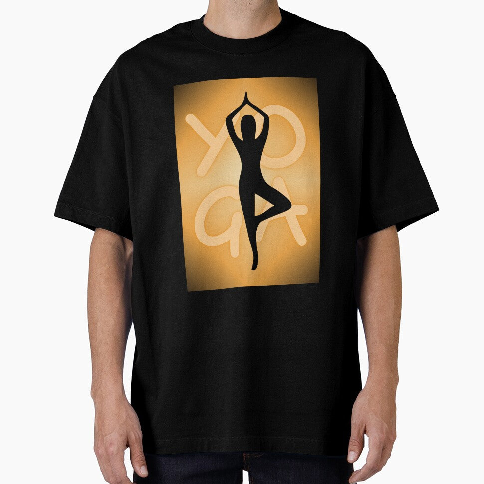 Yoga Pose Neon Orange Yoga Lettering by SoccaTamam
