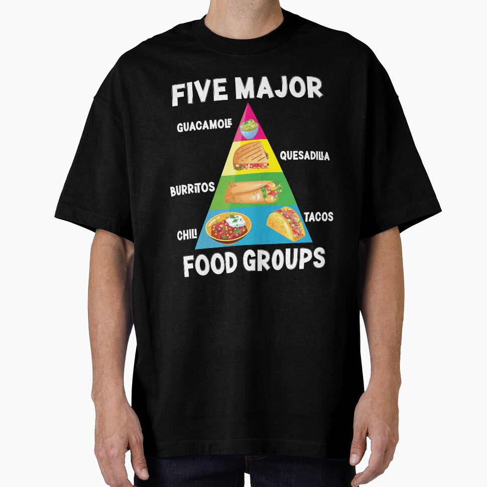 Mexican Food Lover Tacos Burritos Chili Major Food Groups Pyramid by CharJens