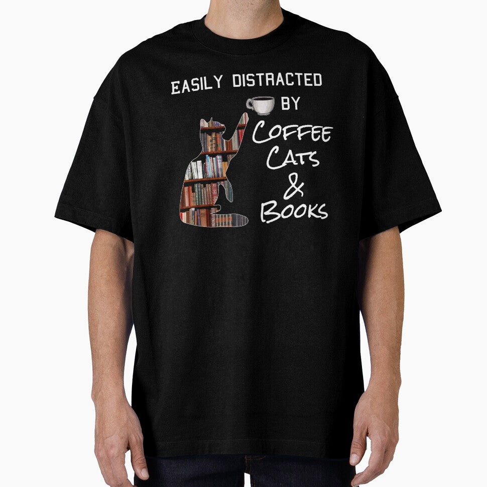 Easily Distracted by Coffee, Cats, and Books by CrystalRaen