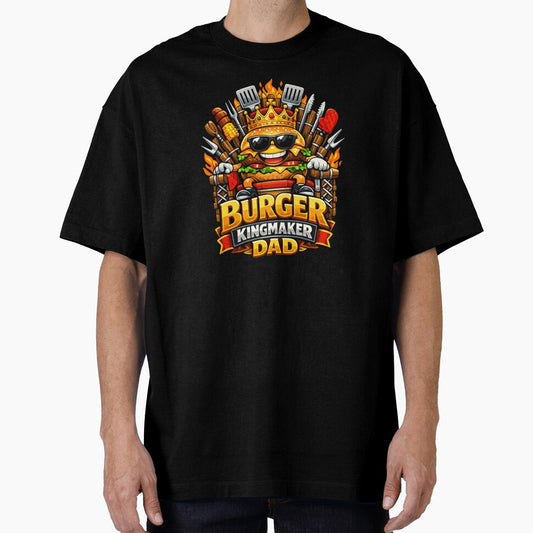 Burger Kingmaker Dad - Funny BBQ Grill King by Mikoff04-arts