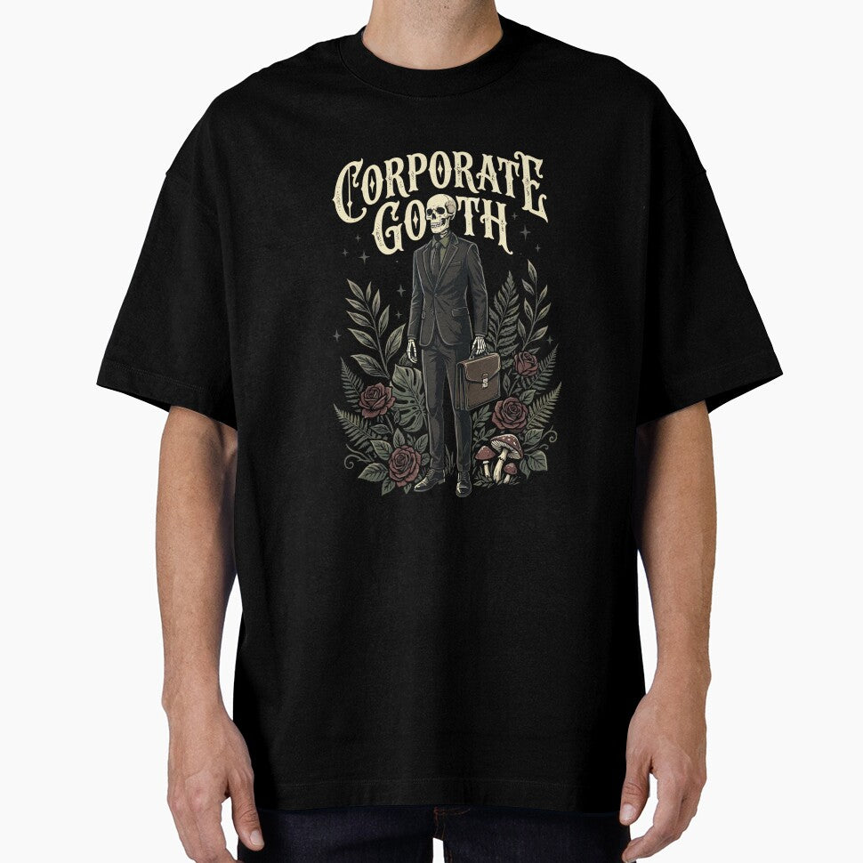 Corporate Goth Skeleton Botanical Office Worker by ElaineZPink
