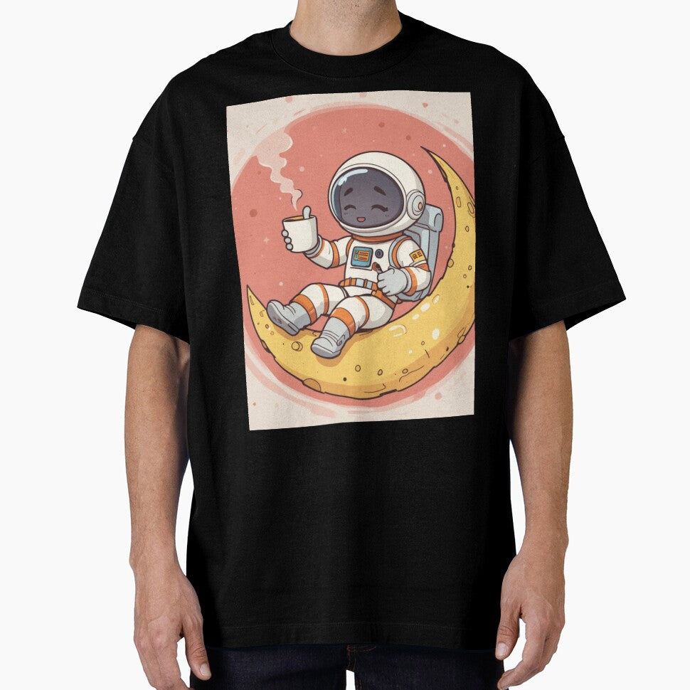 Chill Astronaut Coffee on the Moon by PixelVibe782