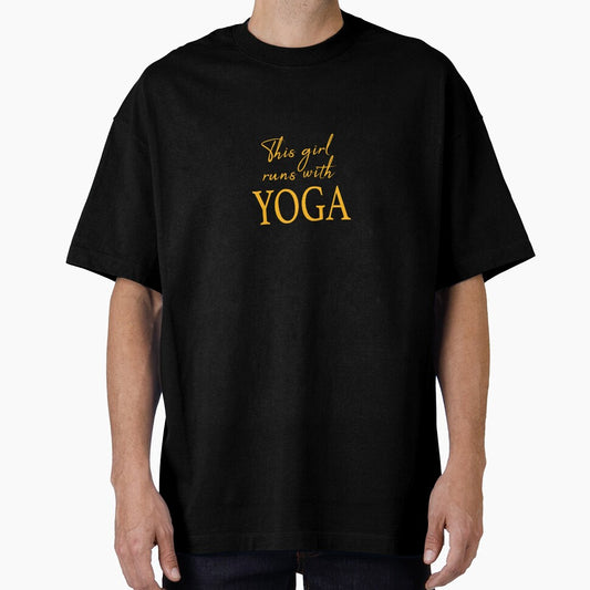 yoga saying - this girl runs with yoga by LioPart