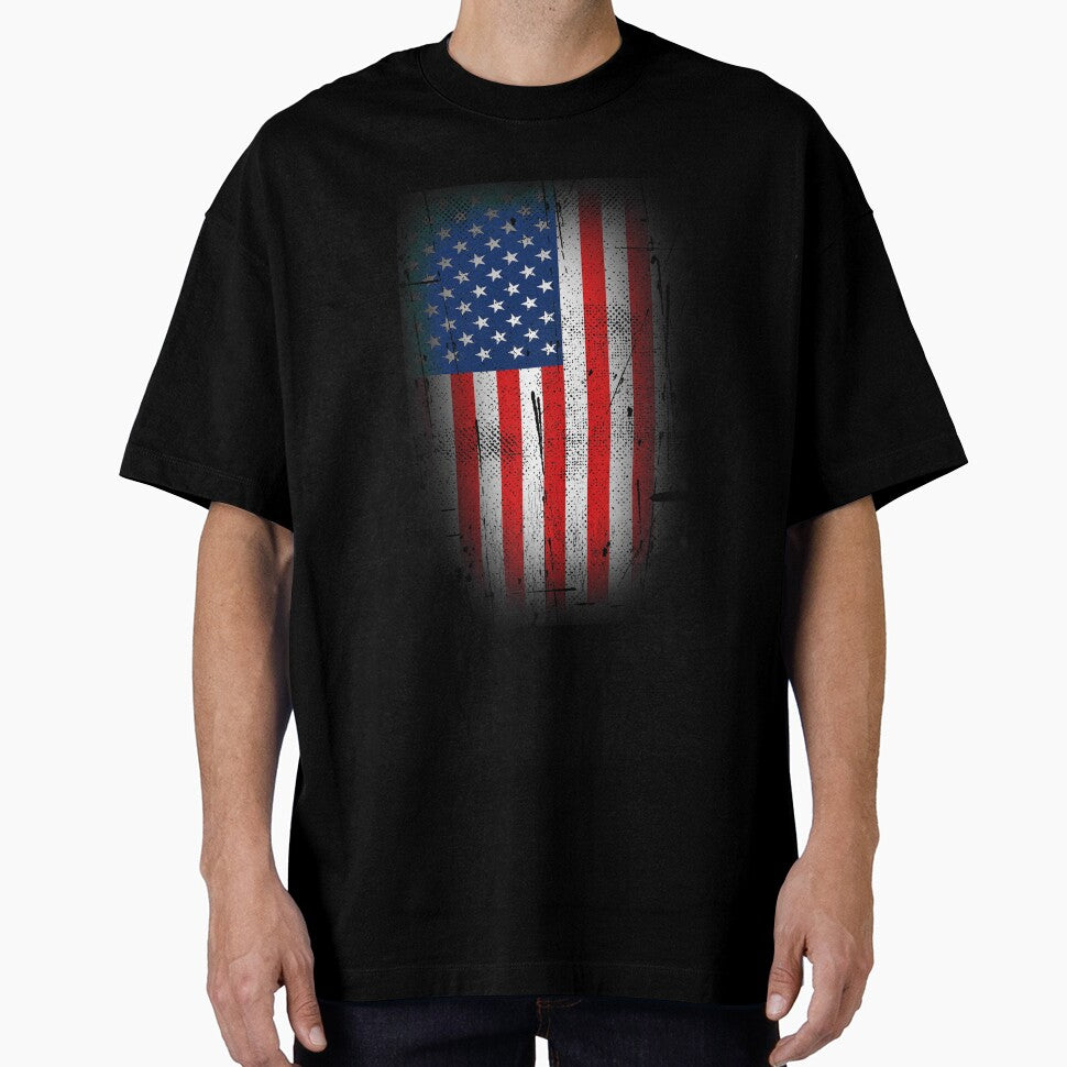 Faded USA Flag T-Shirt for Men and Women by AllStarMerch