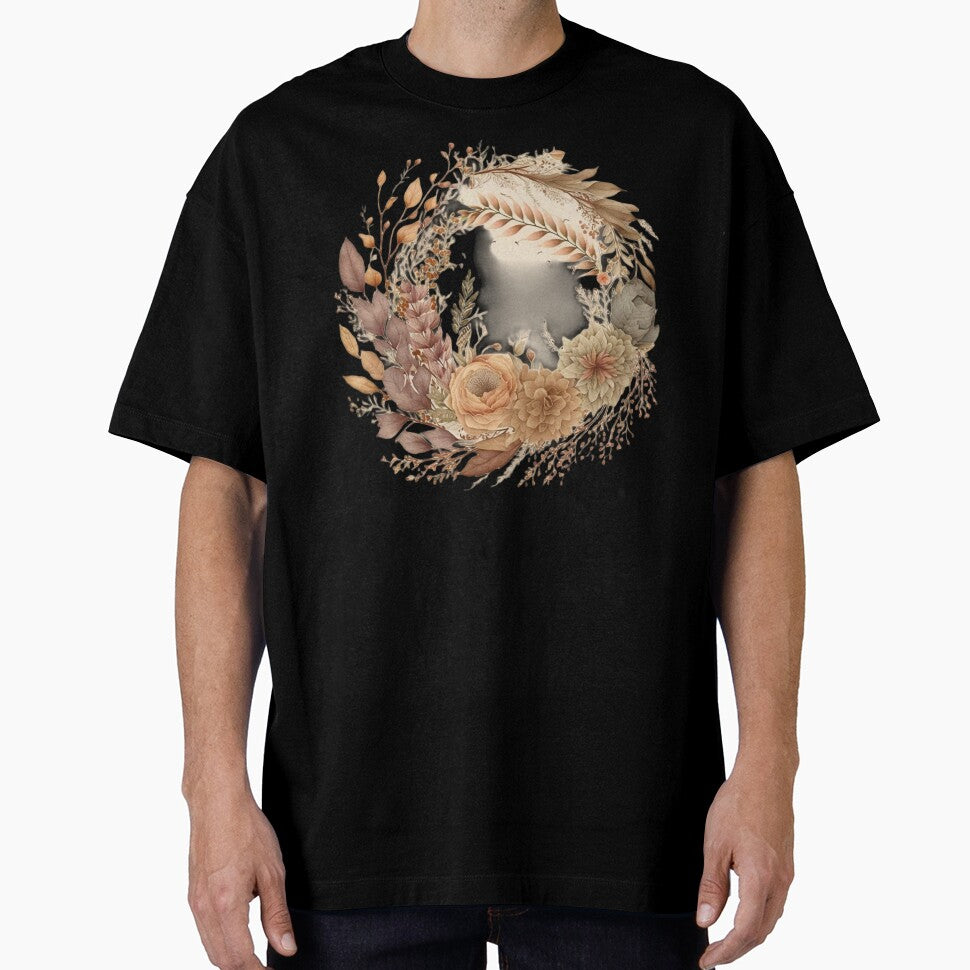 Boho Inspired Floral Print T-Shirt by iDezine GD