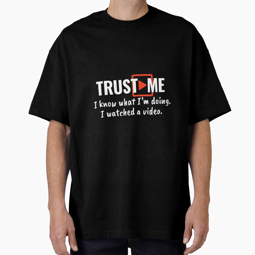 Tutorial Video Expert Junkie Unisex-Adults Black Cotton 50% Polyester 50% Modern Lightweight Classic Fit Short Sleeve Fun by MelanieIShelton