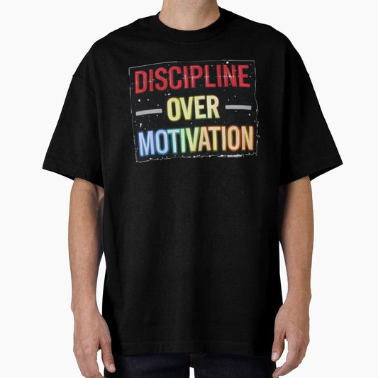 Discipline Over Motivation Gym Quote Typography by MoodThread