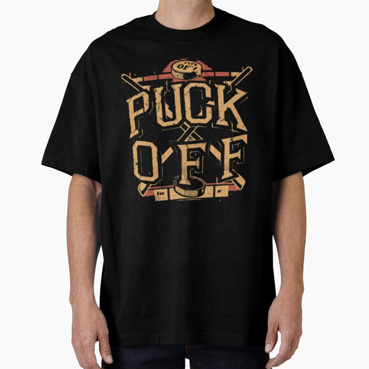 Black Puck Off Funny Hockey Pun funny by Youpiworld