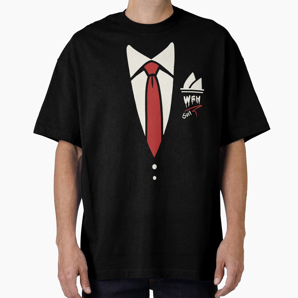 WFH Suit – Work From Home Business Shirt and Tie Funny Design by Gawii