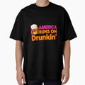 America Runs on Drunkin Funny Sarcastic Joke Graphic Novelty Premium Tri-Blend by DorisSPipkin