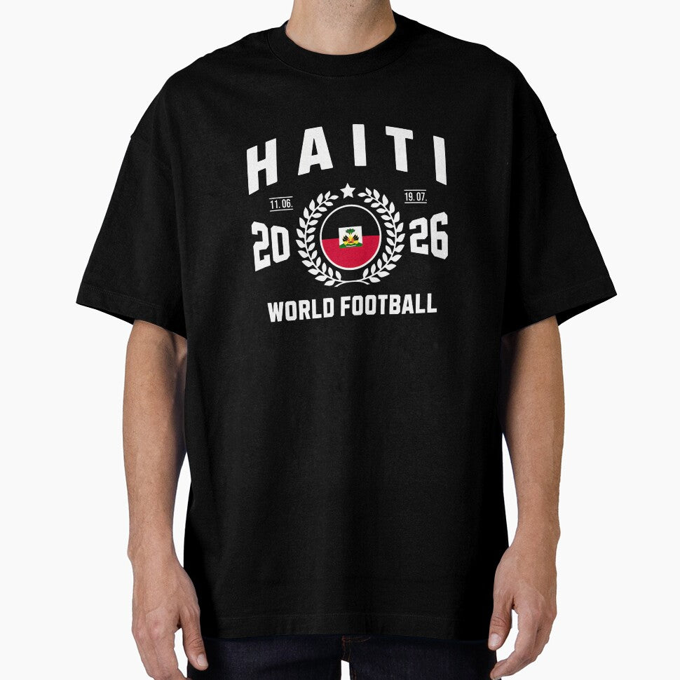 Haiti Football Supporter 2026 Badge Design T-Shirt_84080790 by Alexia Faye