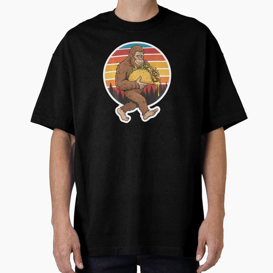 Bigfoot Carrying Taco Funny Cinco De Mayo by Le7yaStore