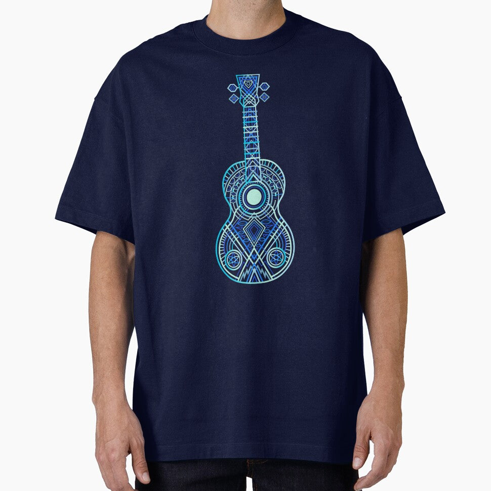 NO TEXT 2023 String Theory 1: Bright Blues (recommended: print on dark) - 100 Days of Ukulele by NewUkeNewYork