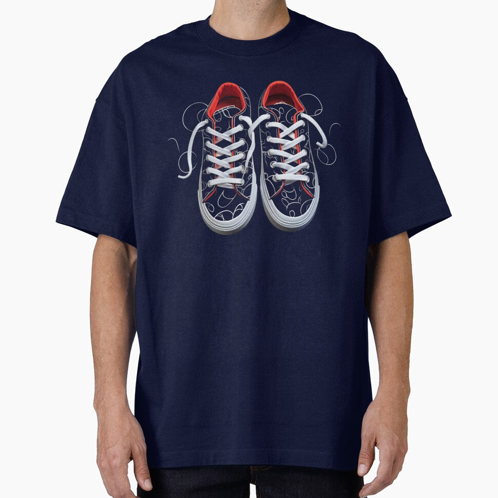 Sneakers trends  fashion black red white cartoon  animation by VibeStyleShop