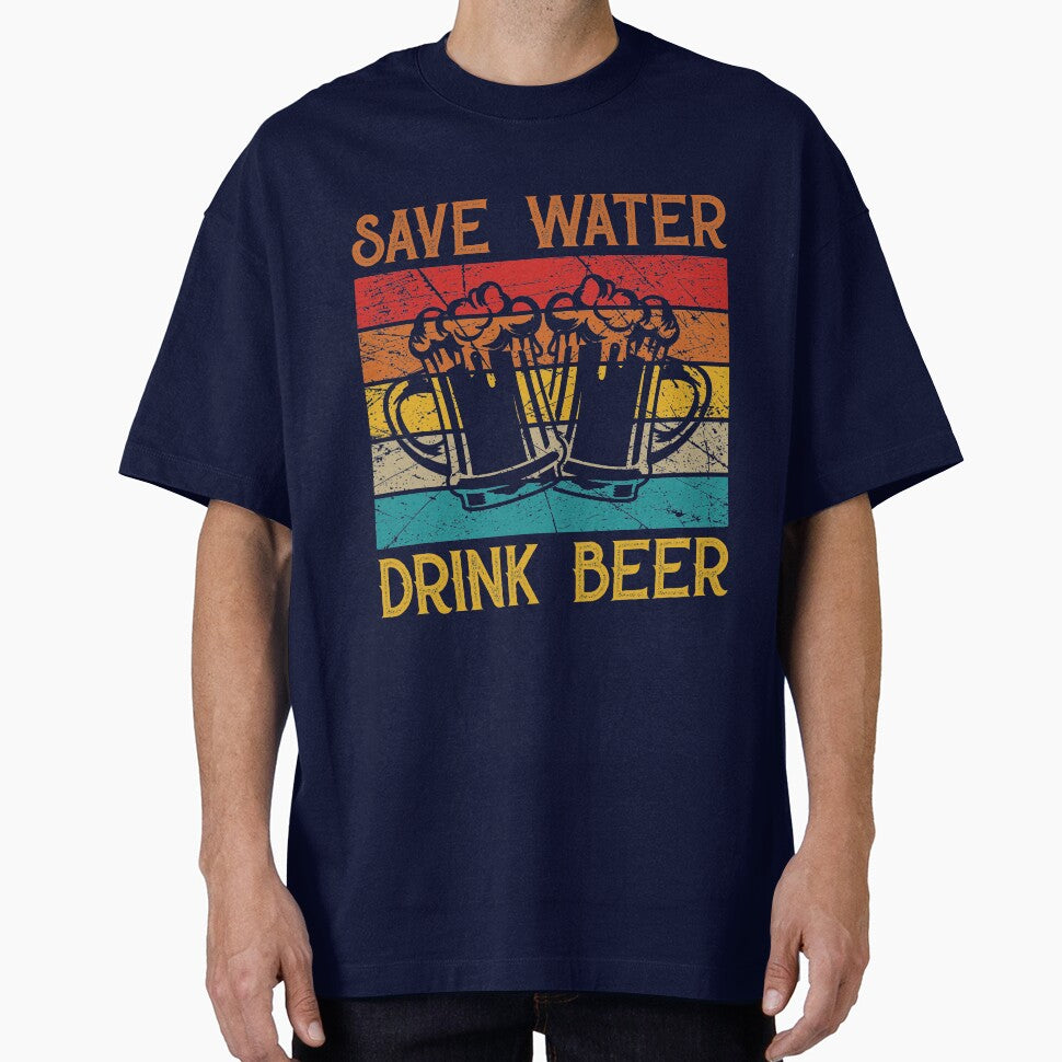 Save Water Drink Beer Vintage Distressed by mmos
