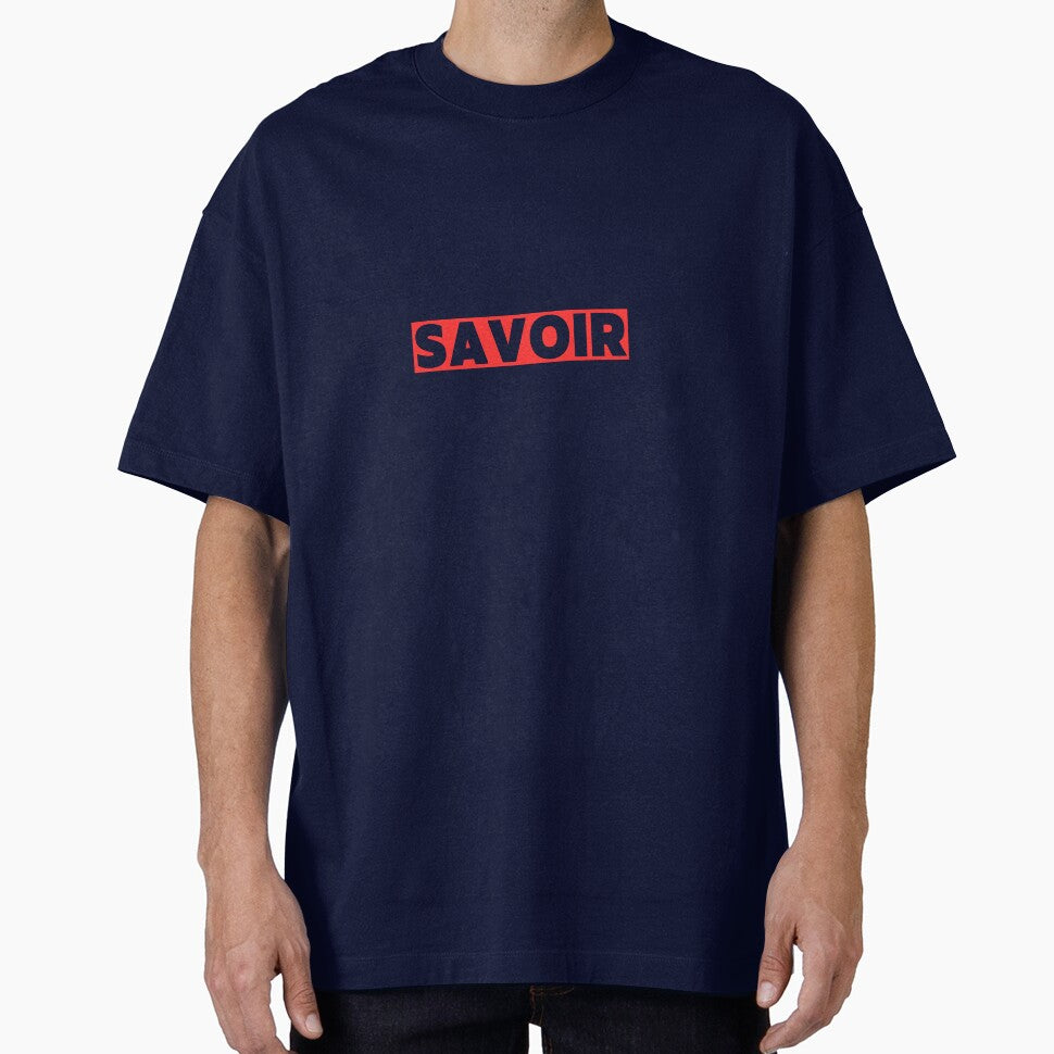 SAVOIR – Bold French Typography Streetwear Design | Minimal Paris Aesthetic Graphic Tee by Voici