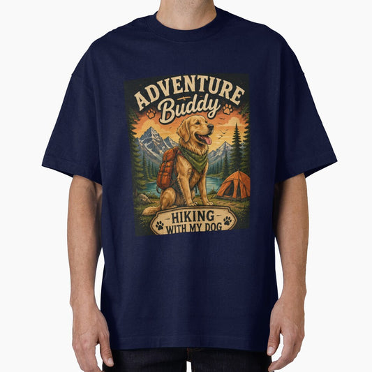 Adventure Buddy Hiking Dog Camping Outdoor Dog Lover Shirt by PoojaArtLab