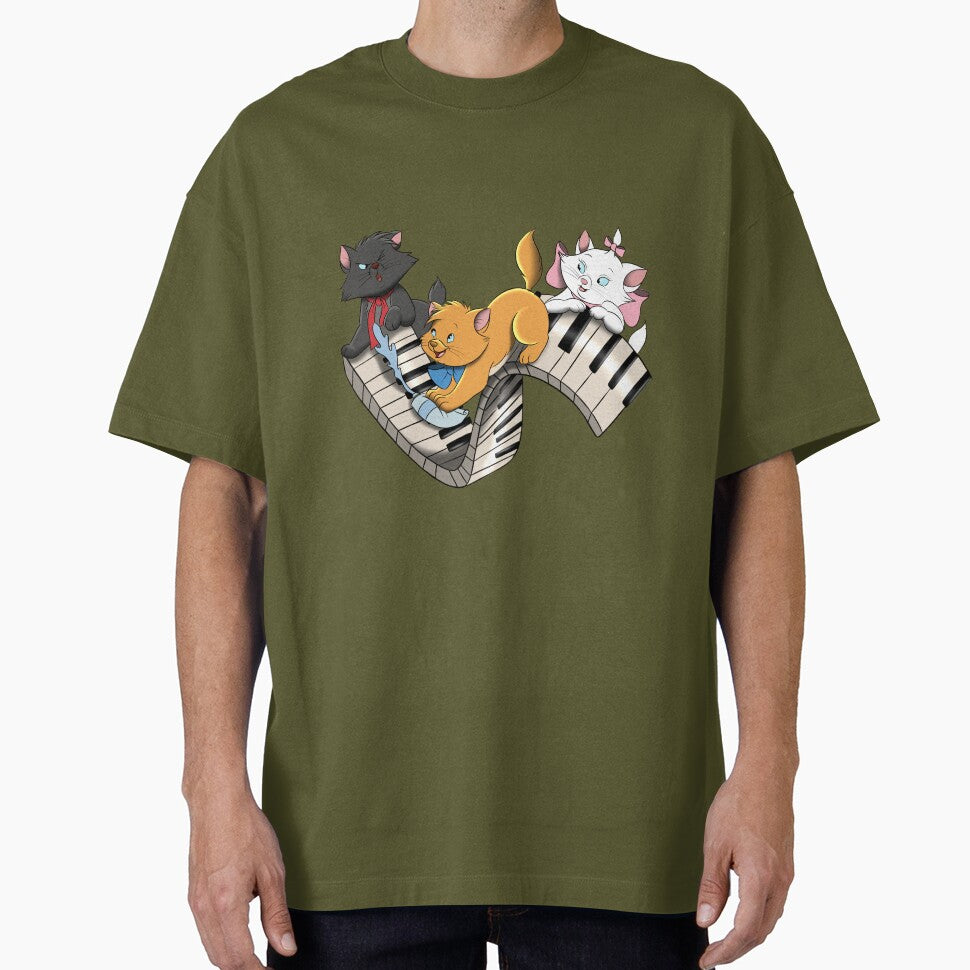 Piano kittens aristocats by Leahsartworks