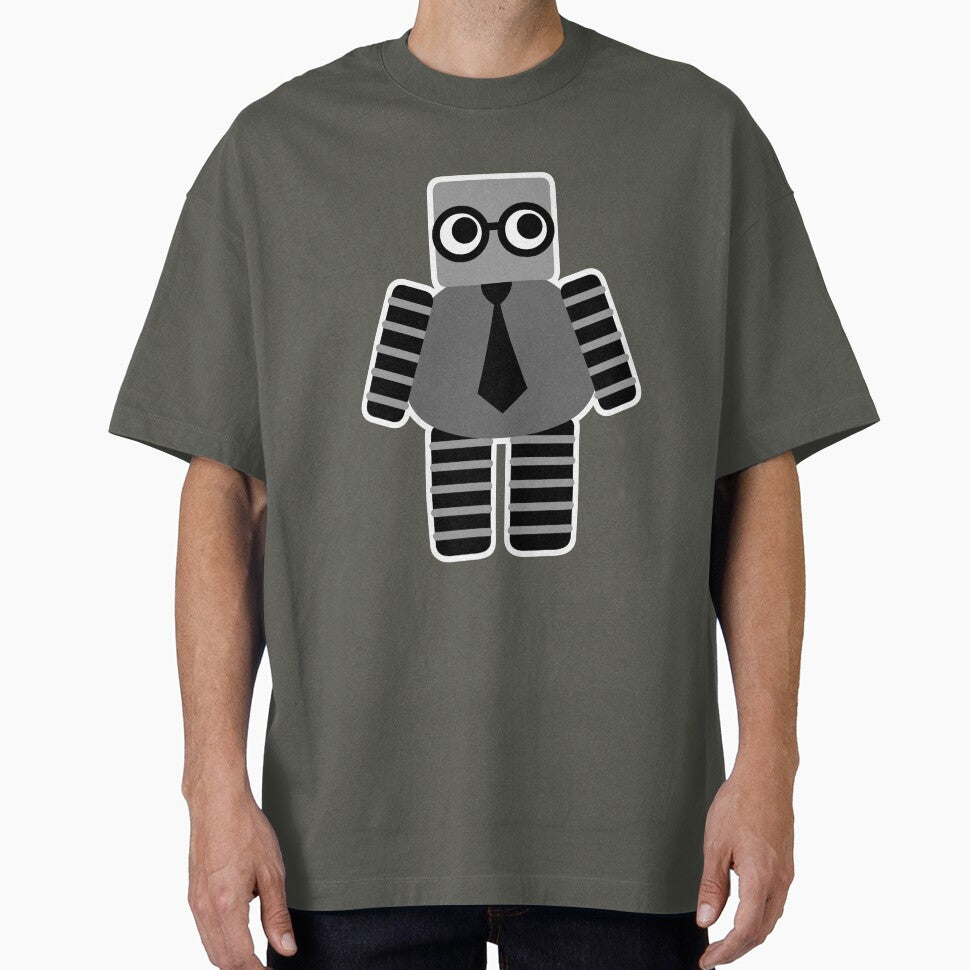 Cute Grey Geeky Robot by toxiferous