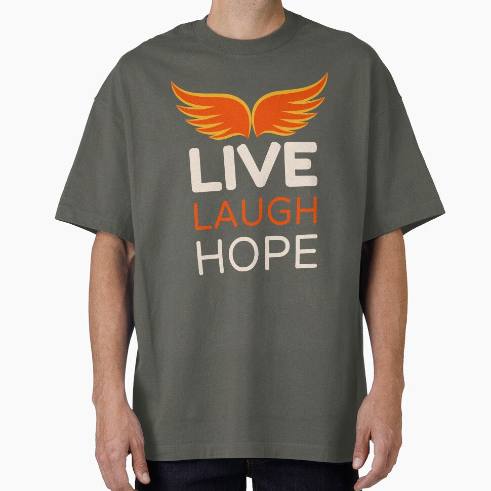Live Laugh Hope - Short Motivational Quotes | Colorful Fashion Hope Typography by Delandor