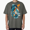 Abstract Geometric Kingfisher – Modern Minimalist Bird Art by PrimitiveTees