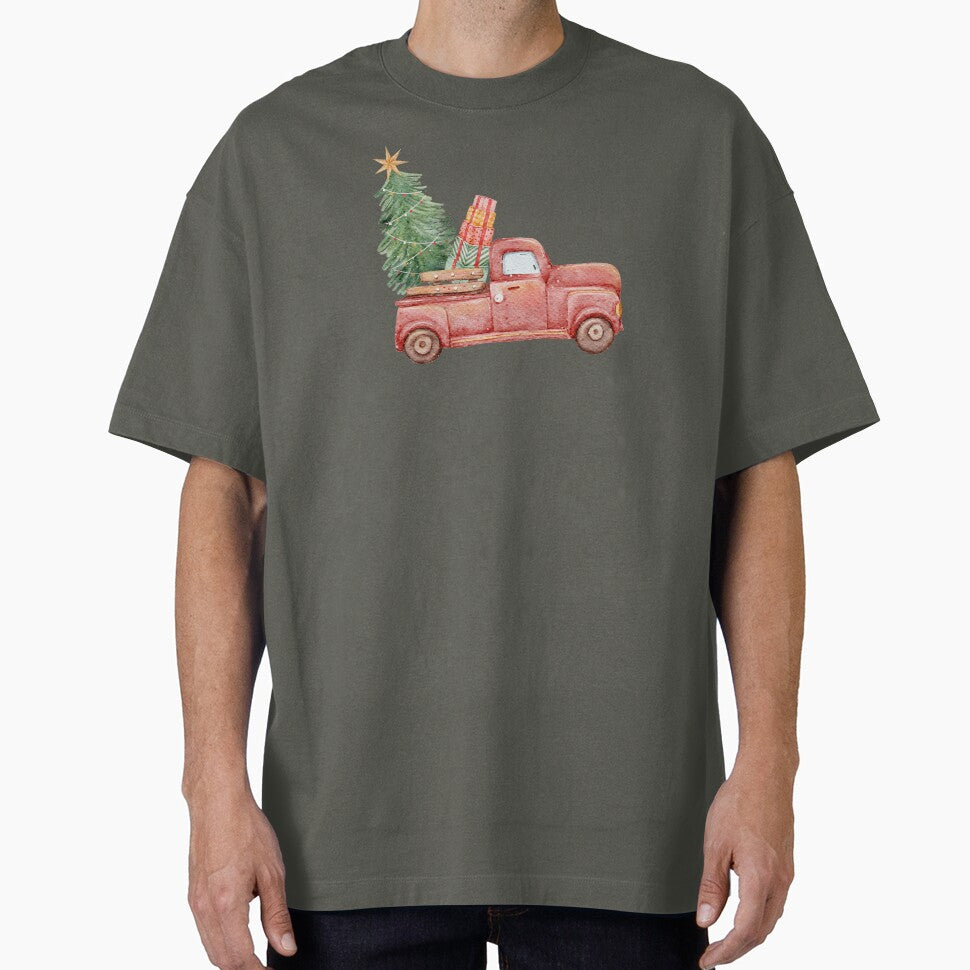 Red Truck.  Christmas.  Christmas Tree.  Holiday by RoyalTacoBelle
