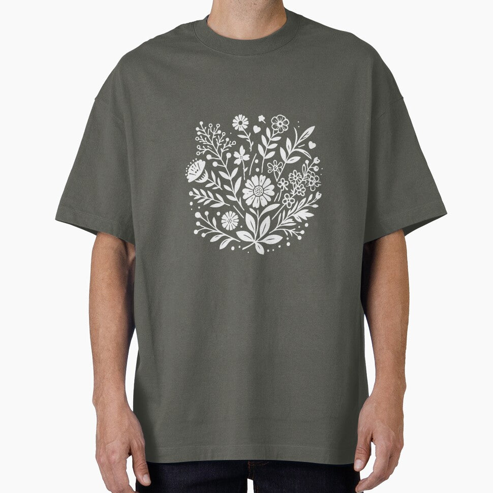 Minimalist T-Shirts, Gifts for Women, Flowers Crewneck Sweatshirt, Aesthetic Tees, Floral Shirts for Women, Wild Flowers Graphic Tees by teecraftstudios