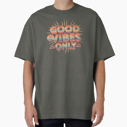 Good Vibes Only – Retro Vintage Positive Quote Design by calm-style