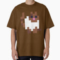 White and Brown Fat Pixel Cat by Michael Stewart