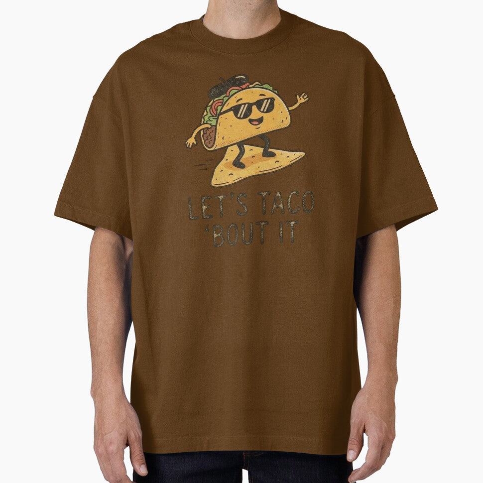 Let’s Taco ’Bout It — Funny Taco Pun Party Design by Afridi Art House