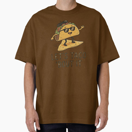 Let’s Taco ’Bout It — Funny Taco Pun Party Design by Afridi Art House