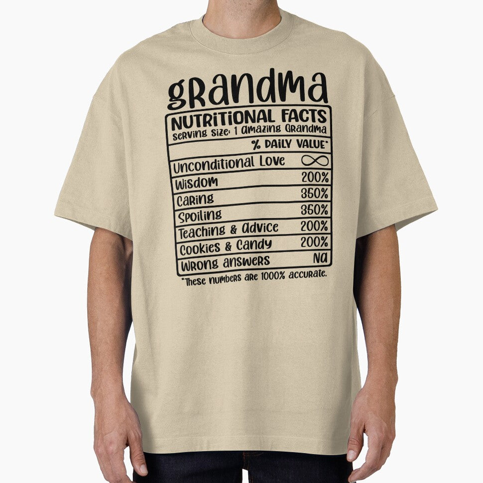 Grandma, Nutritional Facts, Funny Grandma Gift by FuntasticDez