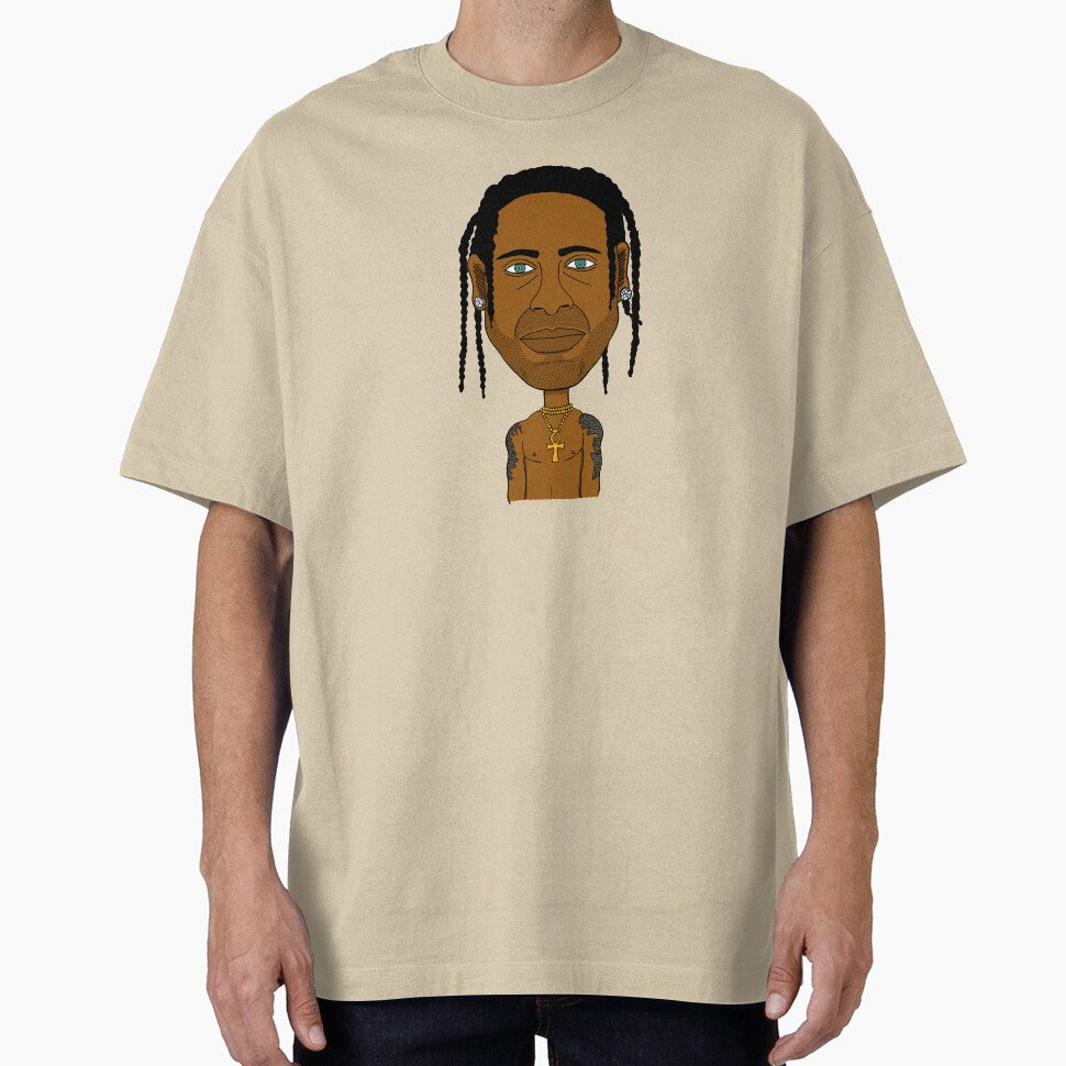 Cool Cartoon Black Guy with Dreads, Green Eyes and Gold Ankh Chain. by Eric Sintès
