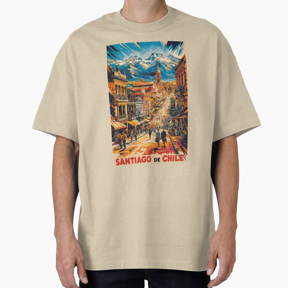 Santiago Vintage Travel Poster by TravelerRat