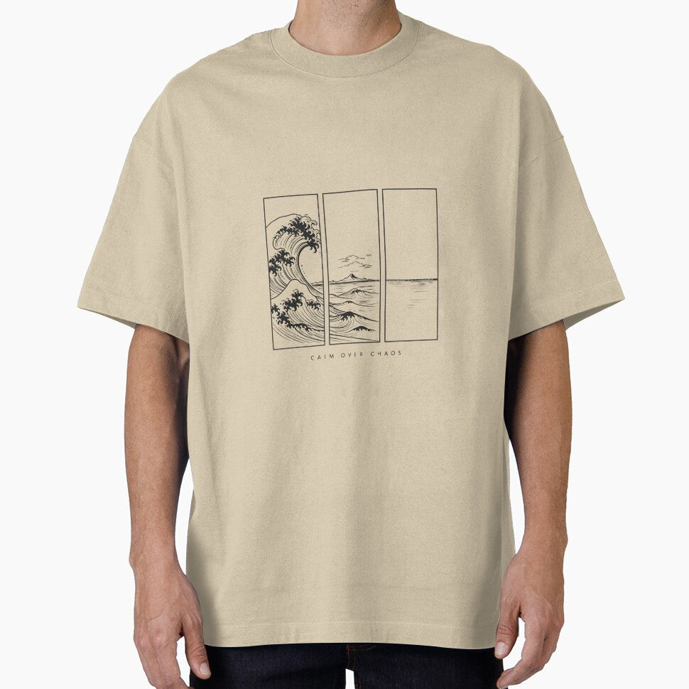 Calm Over Chaos — Minimalist Ocean Triptych by Yujanne