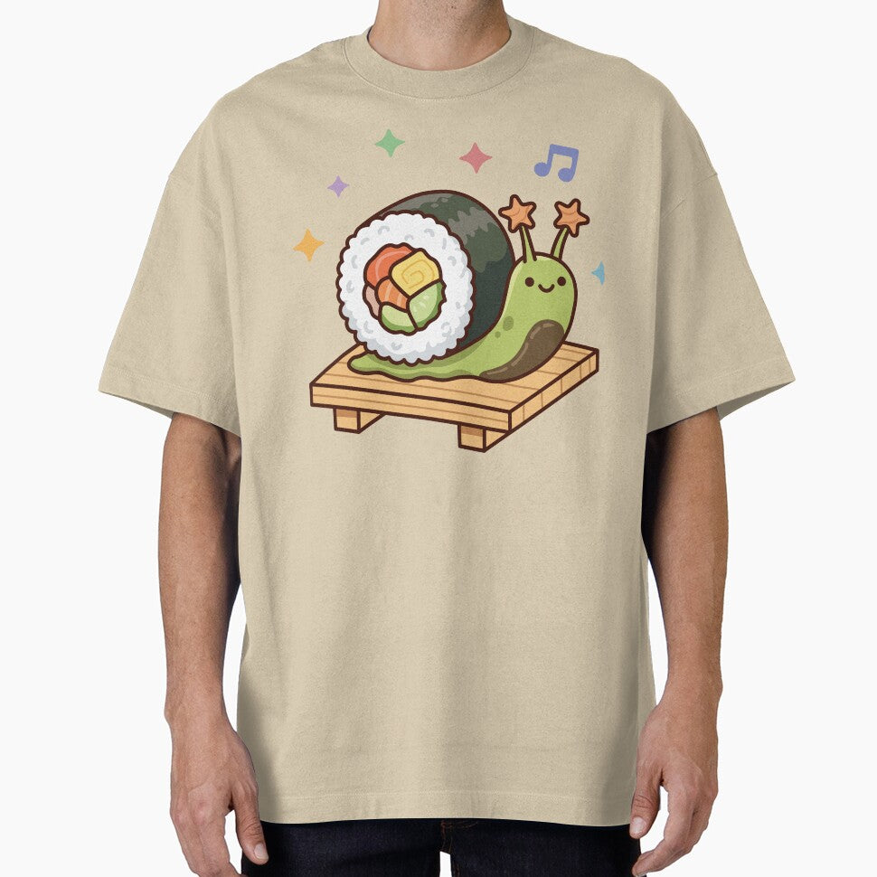 kawaii food sushi snail by Mochii-studio