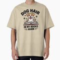 Dog Hair In My Books Again Funny Dog Lover Sticker by KomalArtStudio