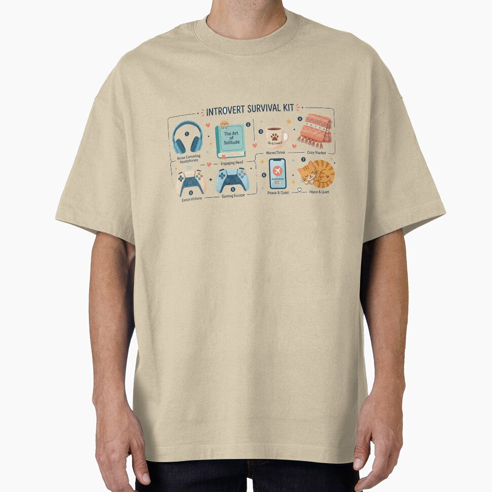 Introvert Survival Kit Funny Antisocial Essentials by Quiet Mode Studio