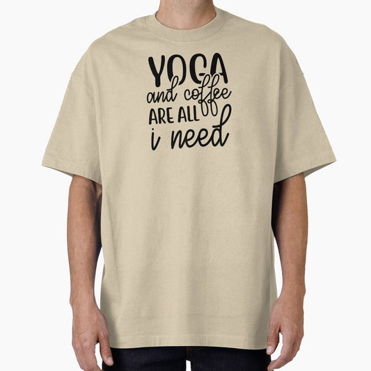 Yoga Quote Yoga and Coffee Are All I Need Motivational Saying by SoccaTamam