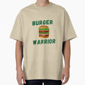 Burger Warrior - Burger  Lover Green Colored Text yellow background by IrinchiDE