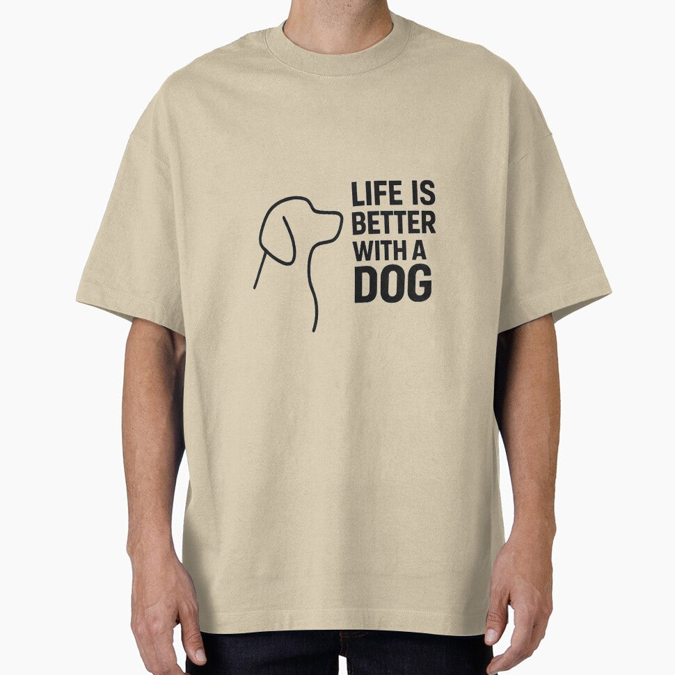 Life Is Better With a Dog – Minimalist Dog Lover Quote Design by StyleLap