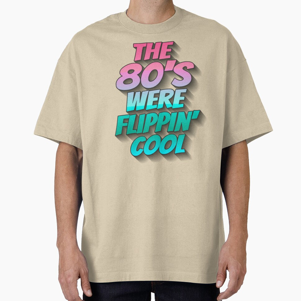 The 80's Were Flippin' Cool, Ombre Pastel Retro Style Design by TrulyEpoque