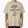 Running on Fumes and Espresso Shots – Funny Coffee Lover Quote for Work, Office Humor & Caffeine Addicts by VibranPalette